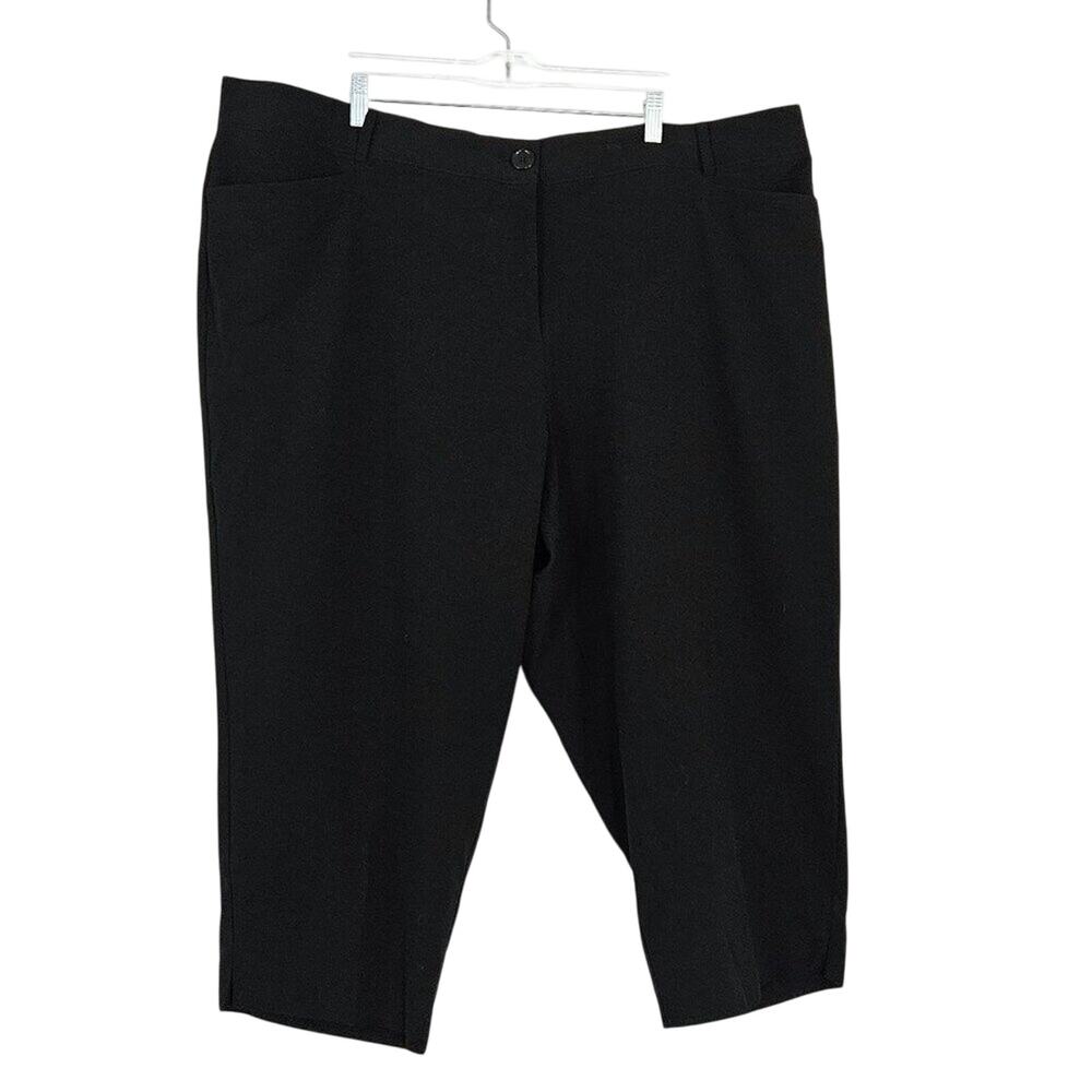Avenue Capri Dress Work Pants Black Plus sz 24 EUC